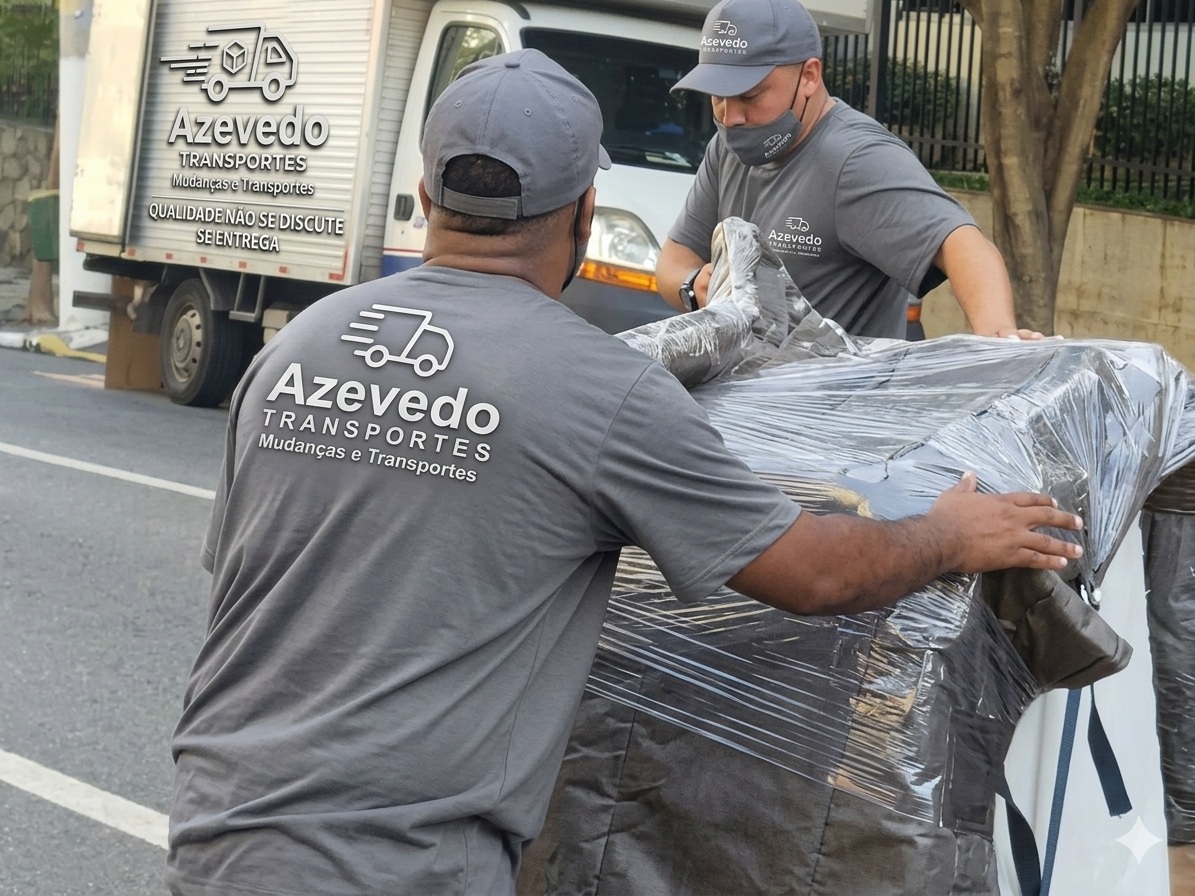 Equipe Azevedo Transportes em serviço